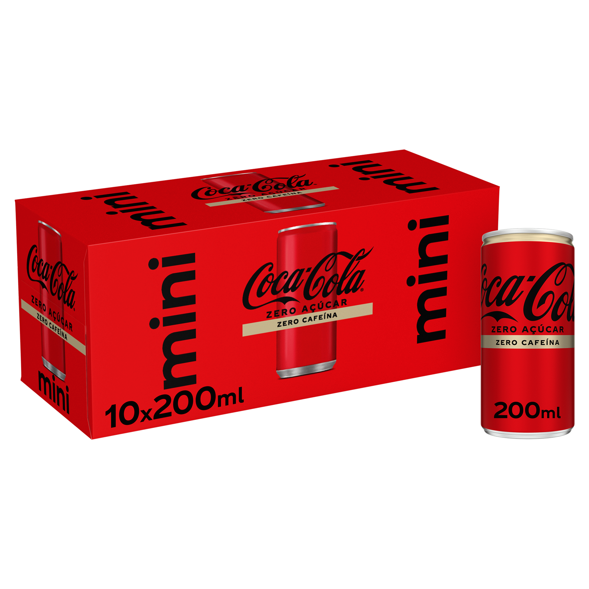 Refrigerante em Lata Mini com G&aacute;s Cola Zero A&ccedil;&uacute;car Zero Cafe&iacute;na Coca-Cola
