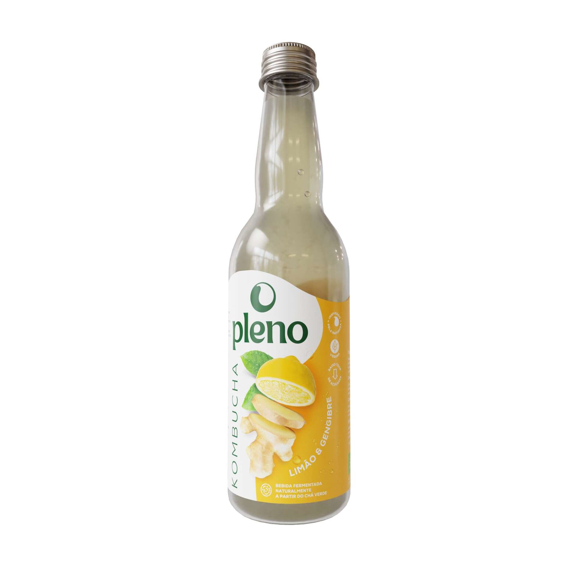 Bebida Kombucha Gengibre e Limão