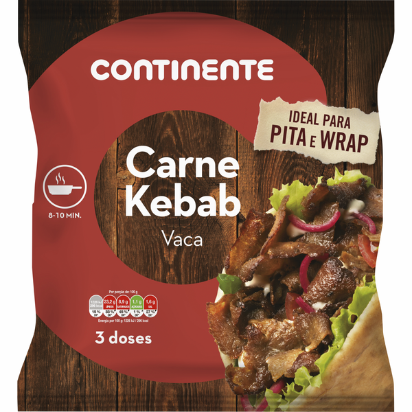 Carne Kebab Vaca Continente
