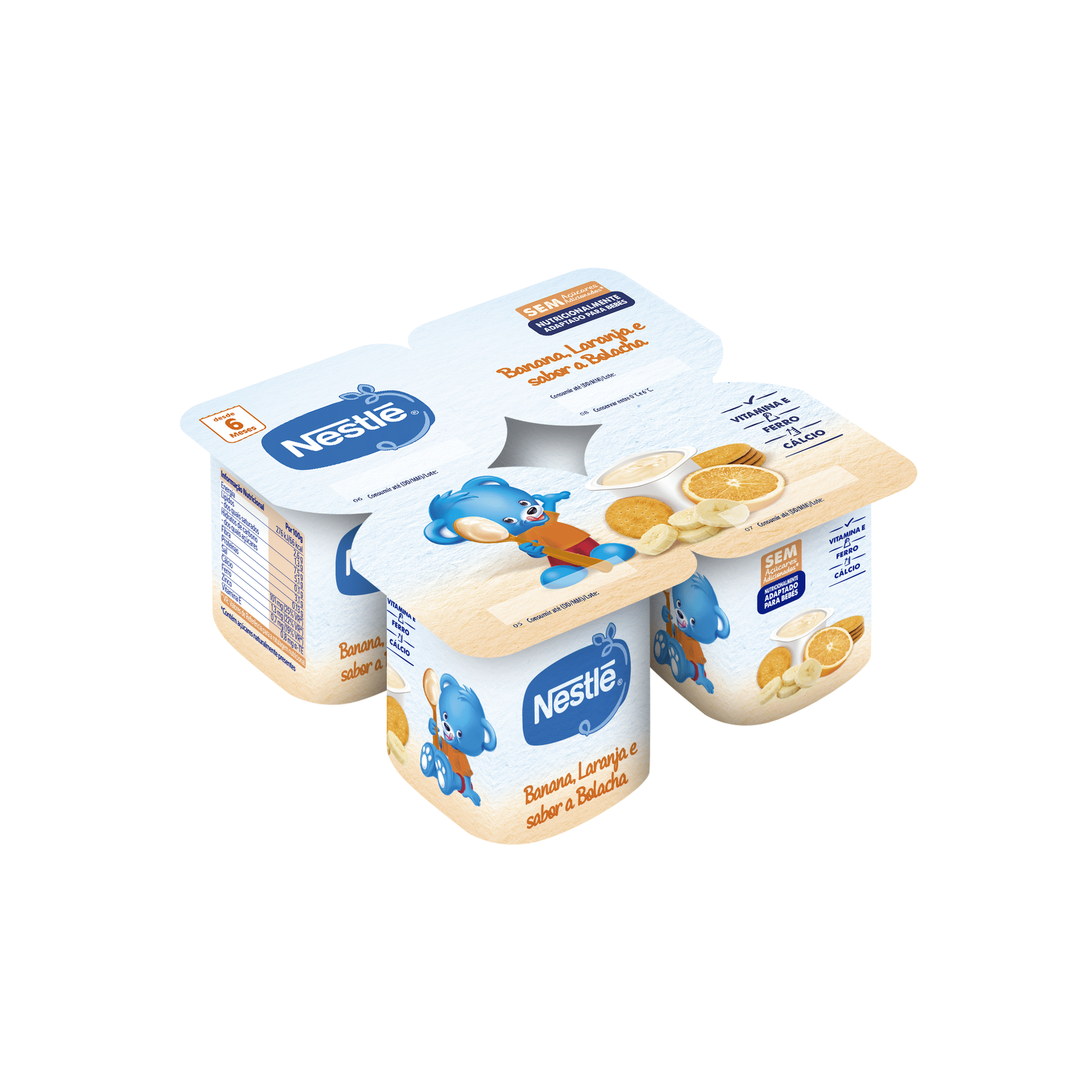 Iogurte Bebé Banana, Laranja e Bolacha +6 Meses