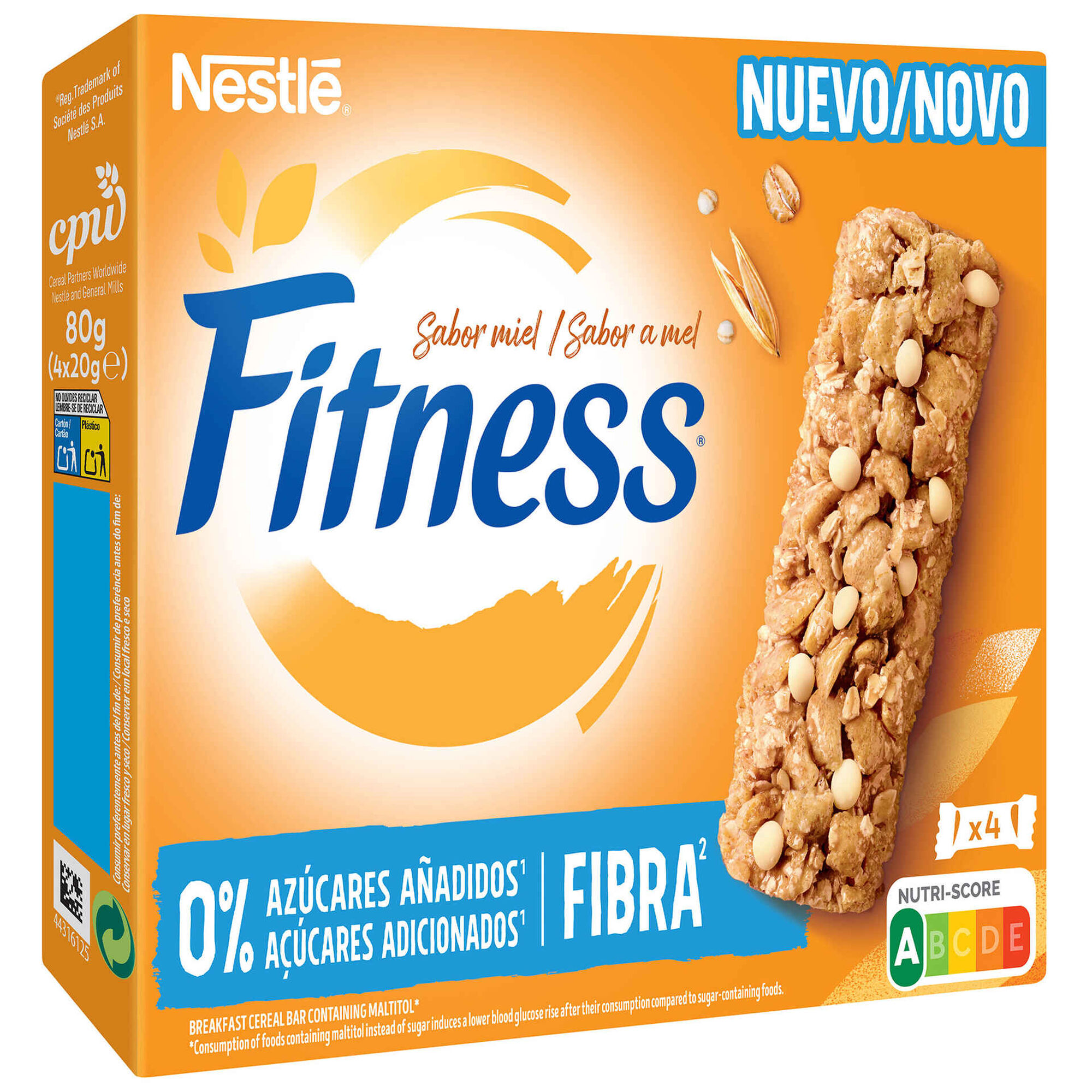 Barras de Trigo, Aveia e Quinoa de Mel Fibra sem Açúcar