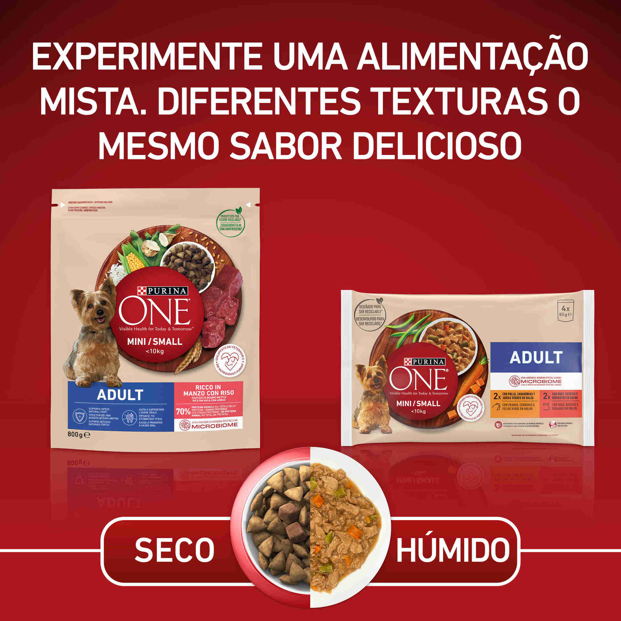 Ra&ccedil;&atilde;o para C&atilde;o Adulto Mini Vaca e Arroz
