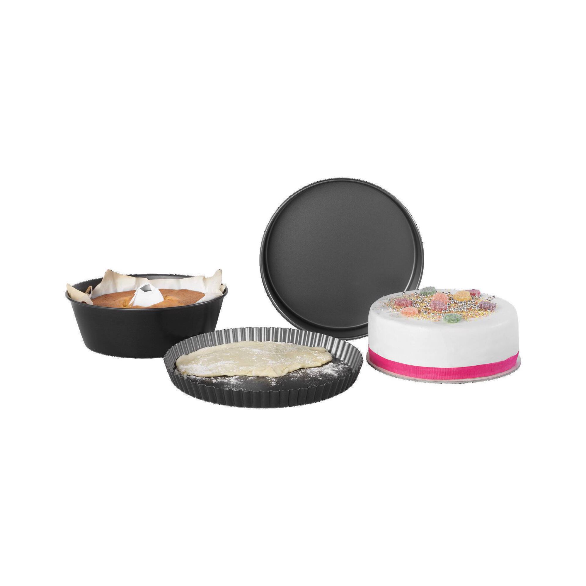 Forma Redonda Alumínio 28cm Preta Doce