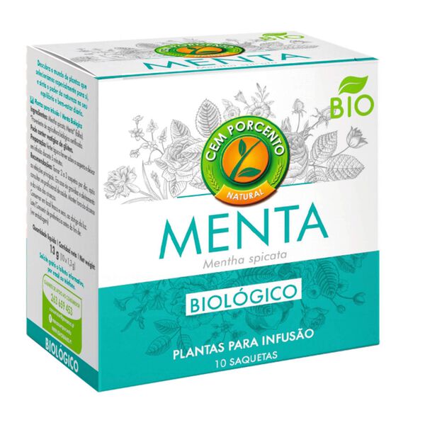 Infusão Menta Saquetas Cem Porcento