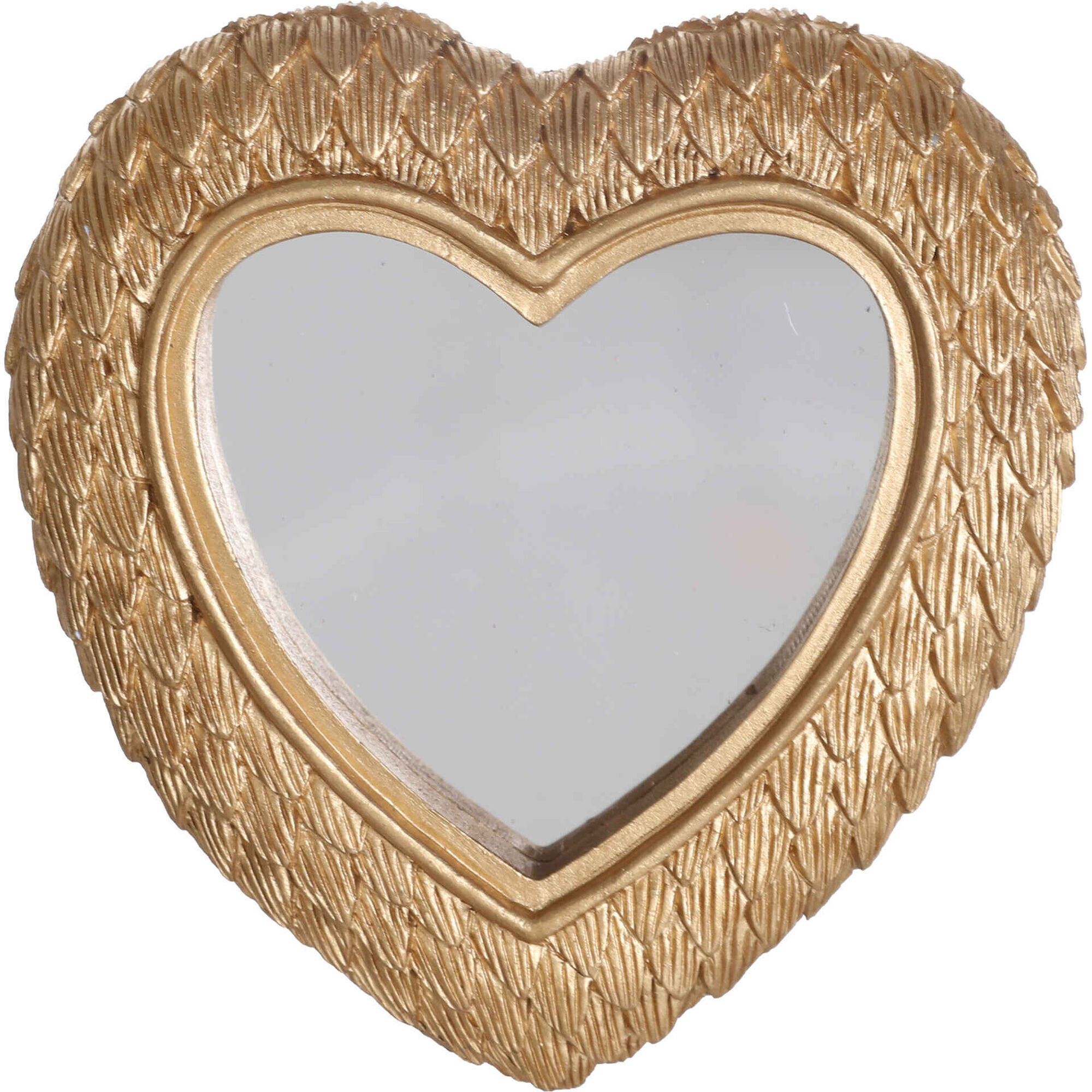 Mini Espelho Dourado Coração