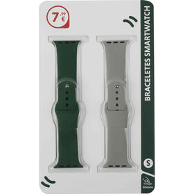 Conjunto 2 Pulseiras Smartwatch Cinza e Verde