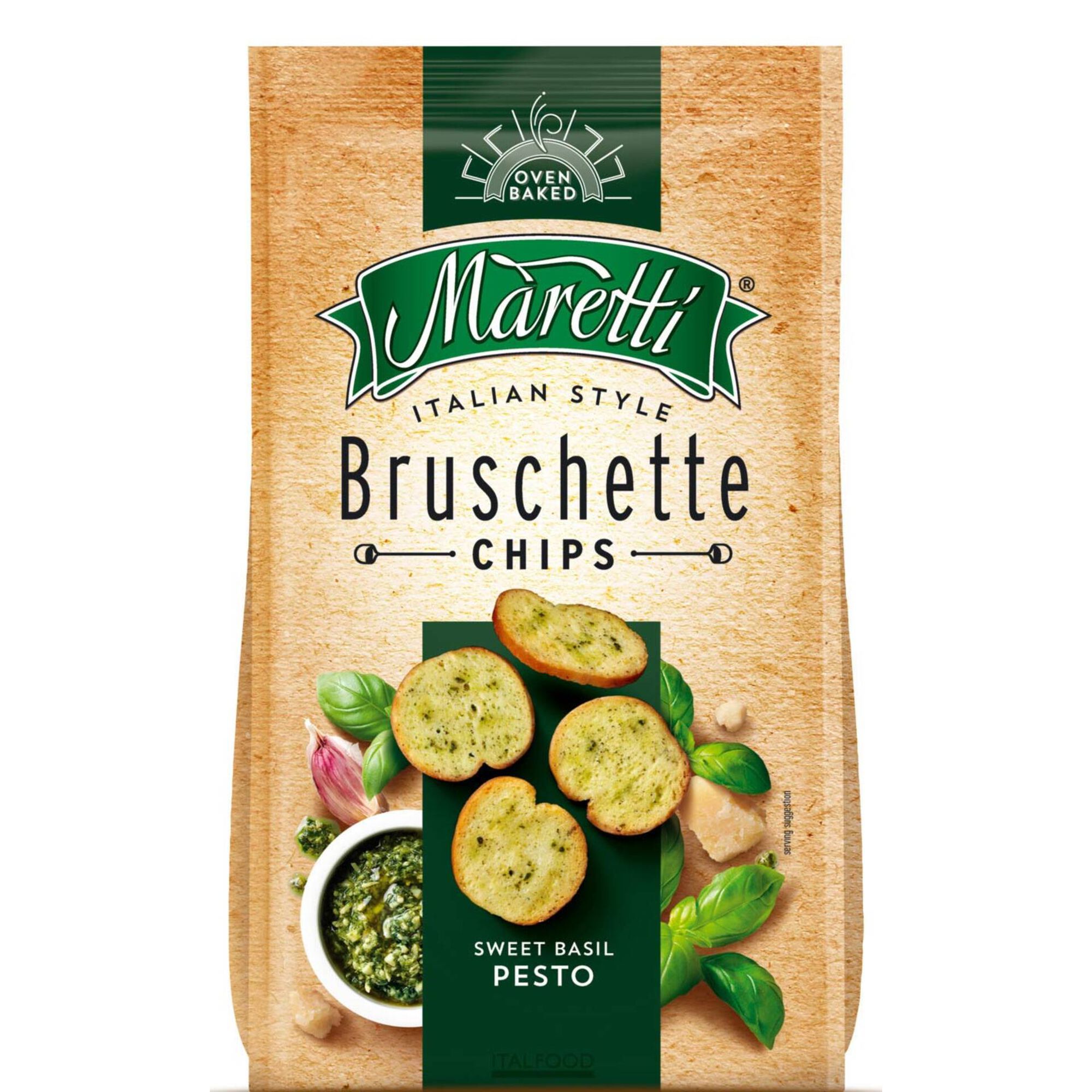 Bruschetta Pesto de Manjericão Bruschetta Pesto de Manjericão