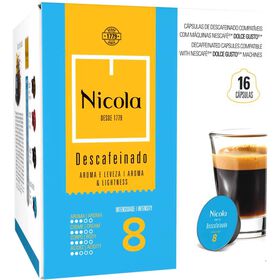 C&aacute;psulas de Caf&eacute; Descafeinado Int 8 Nicola