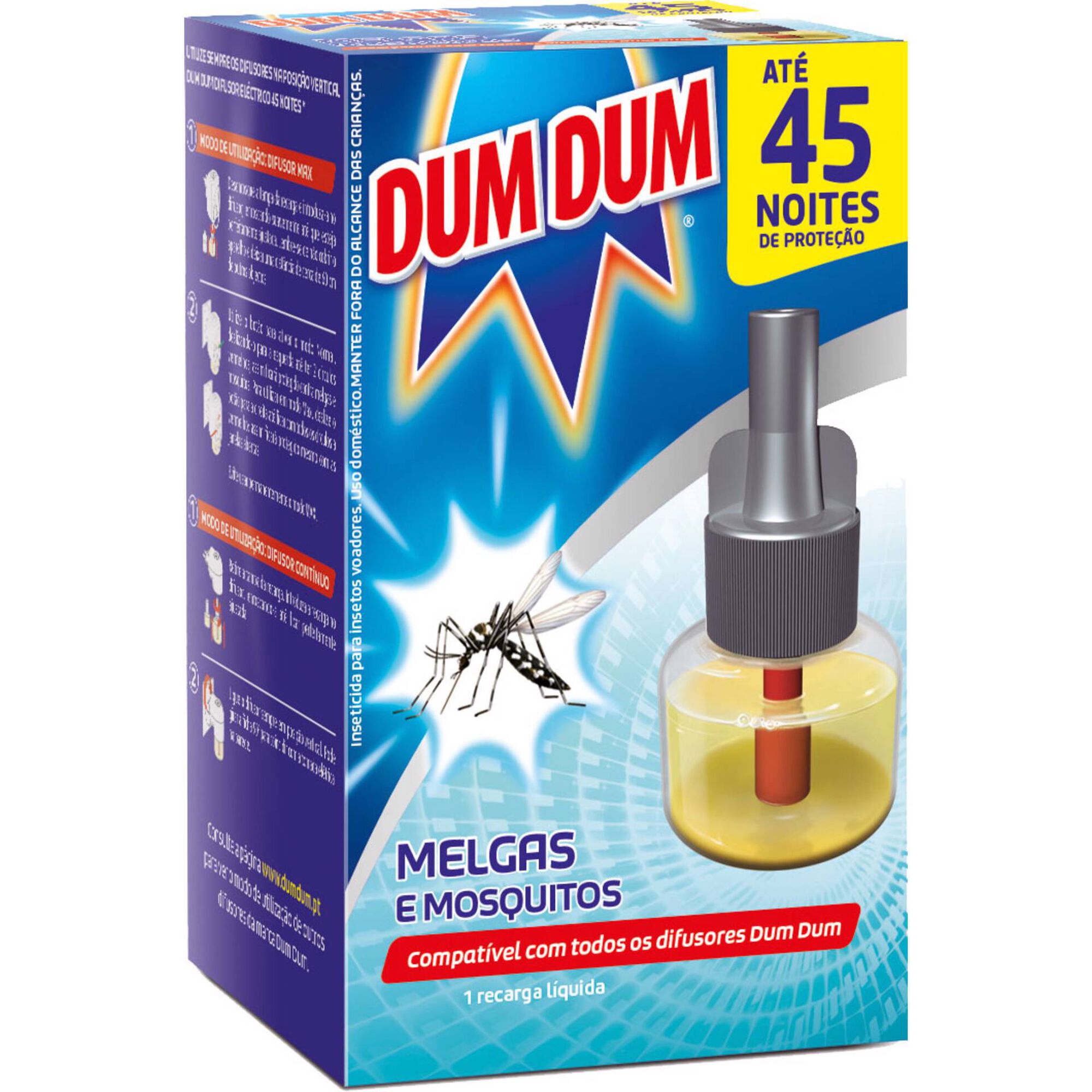 Inseticida El&eacute;trico Recarga Melgas e Mosquitos Dum Dum