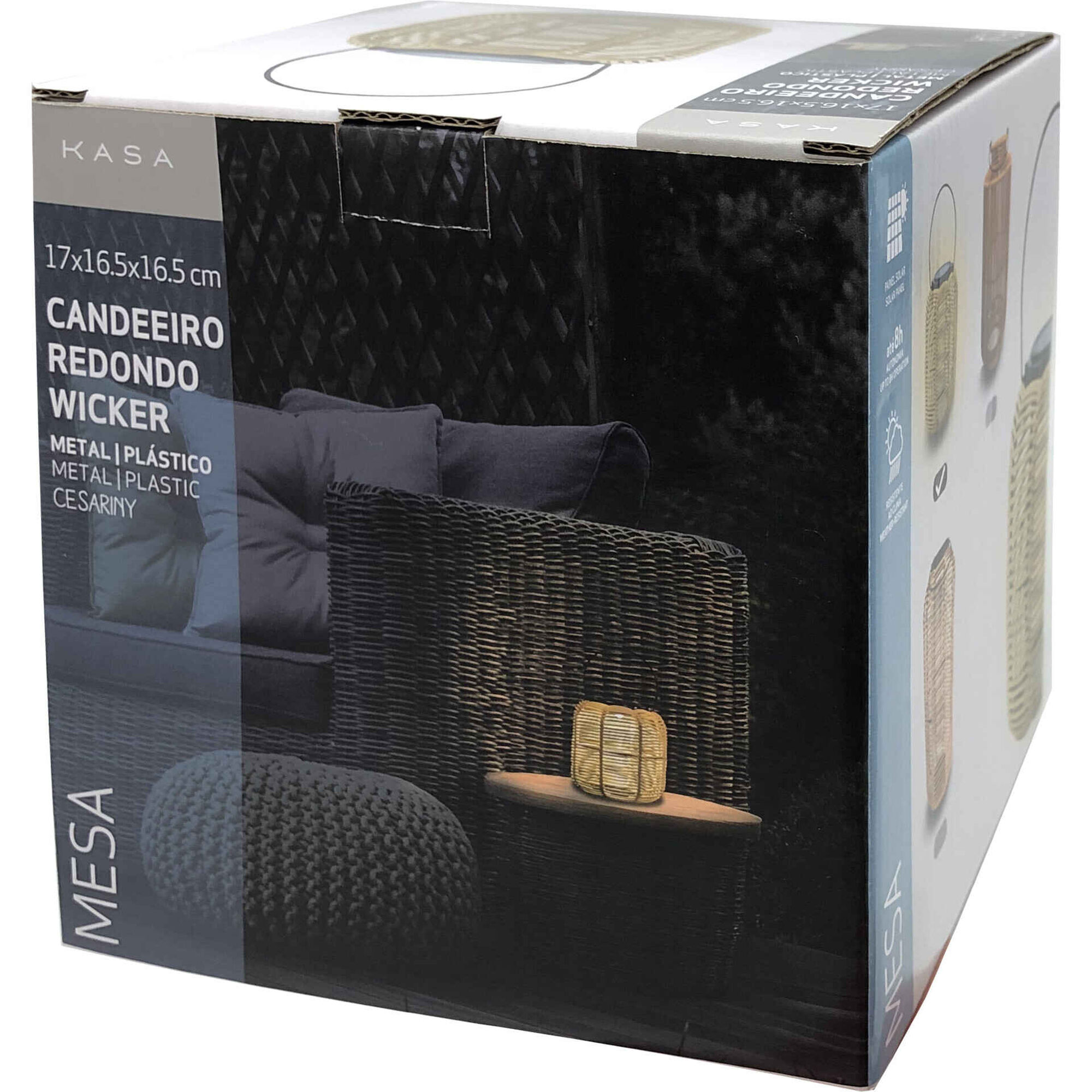 Candeeiro Redondo Wicker Kasa