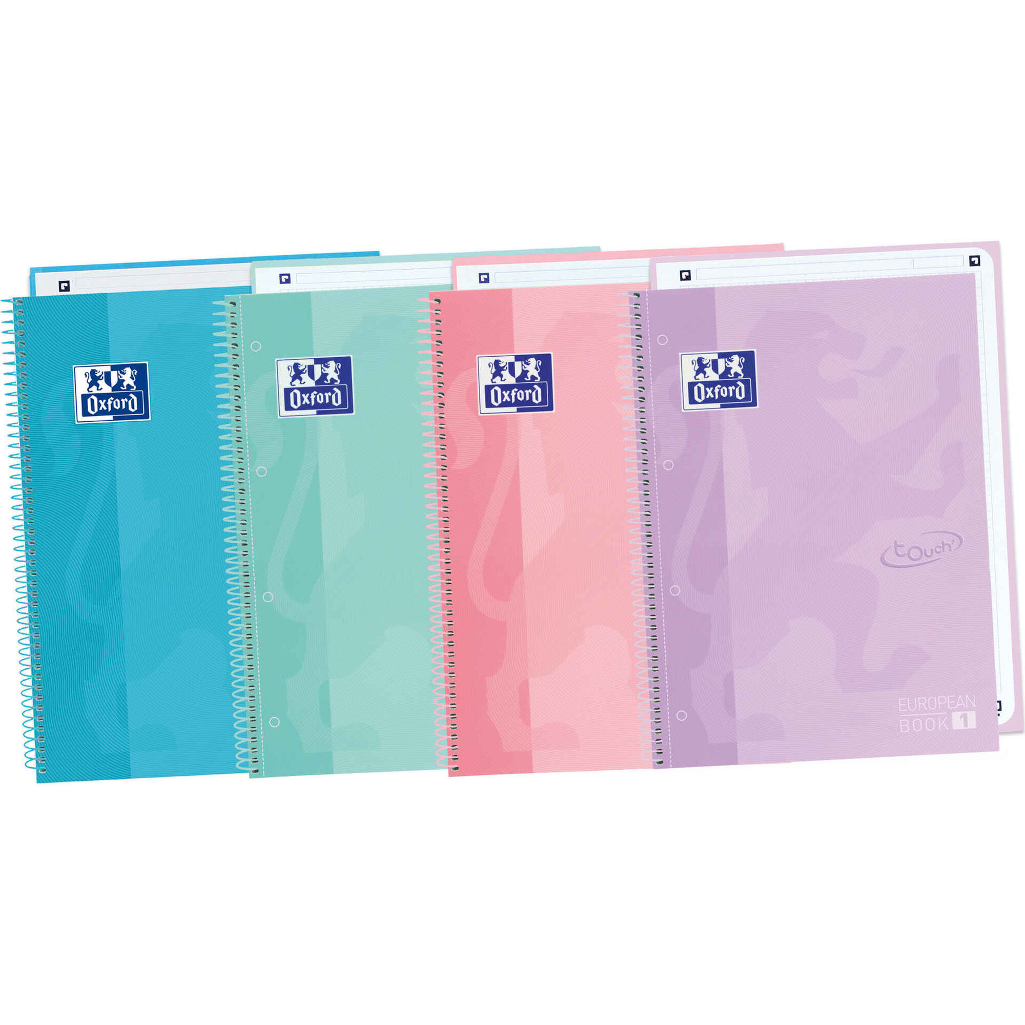 Caderno Espiral Europeanbook 1 Touch A4 Pautado (v&aacute;rias cores) Oxford