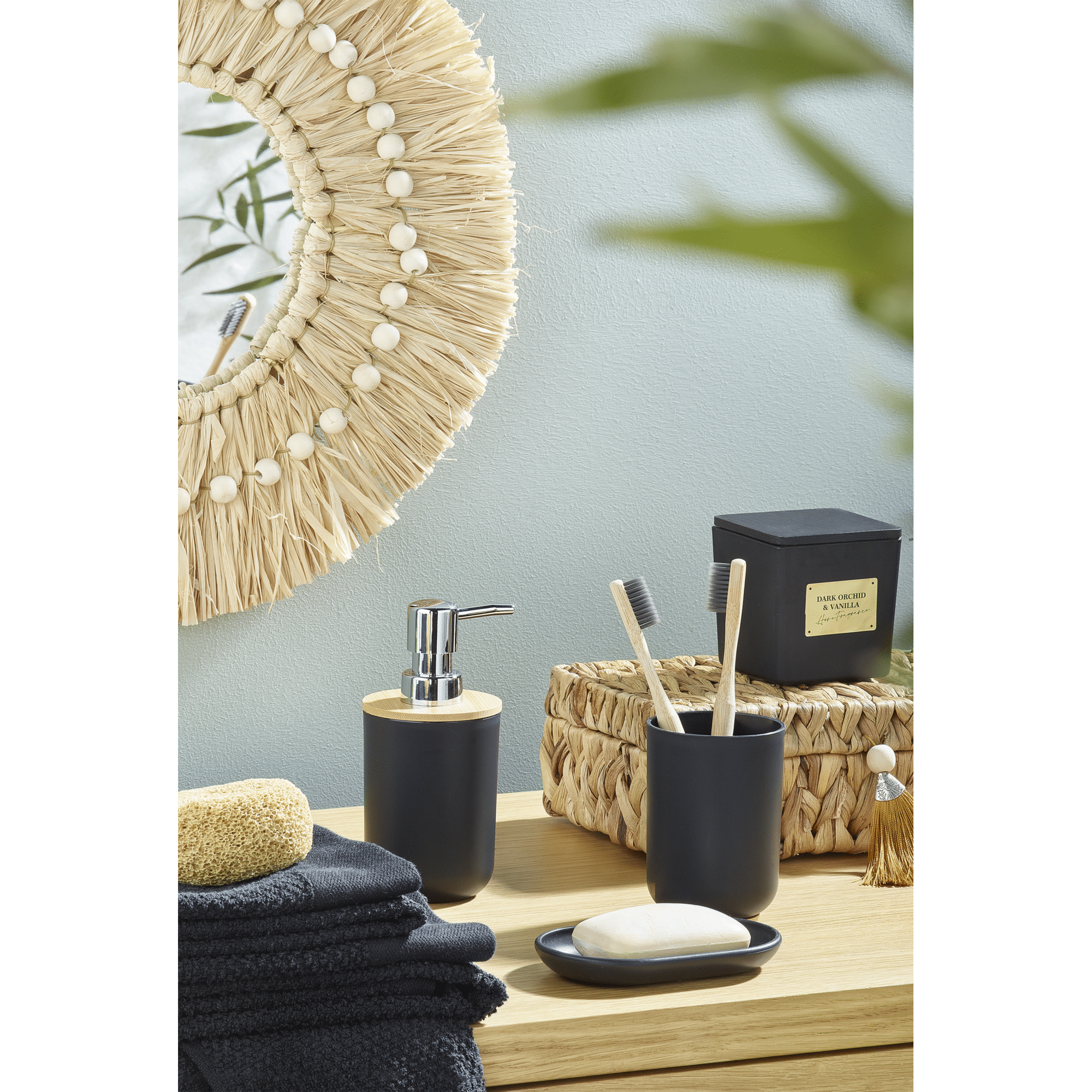 Decoração Banho Bambu Preto