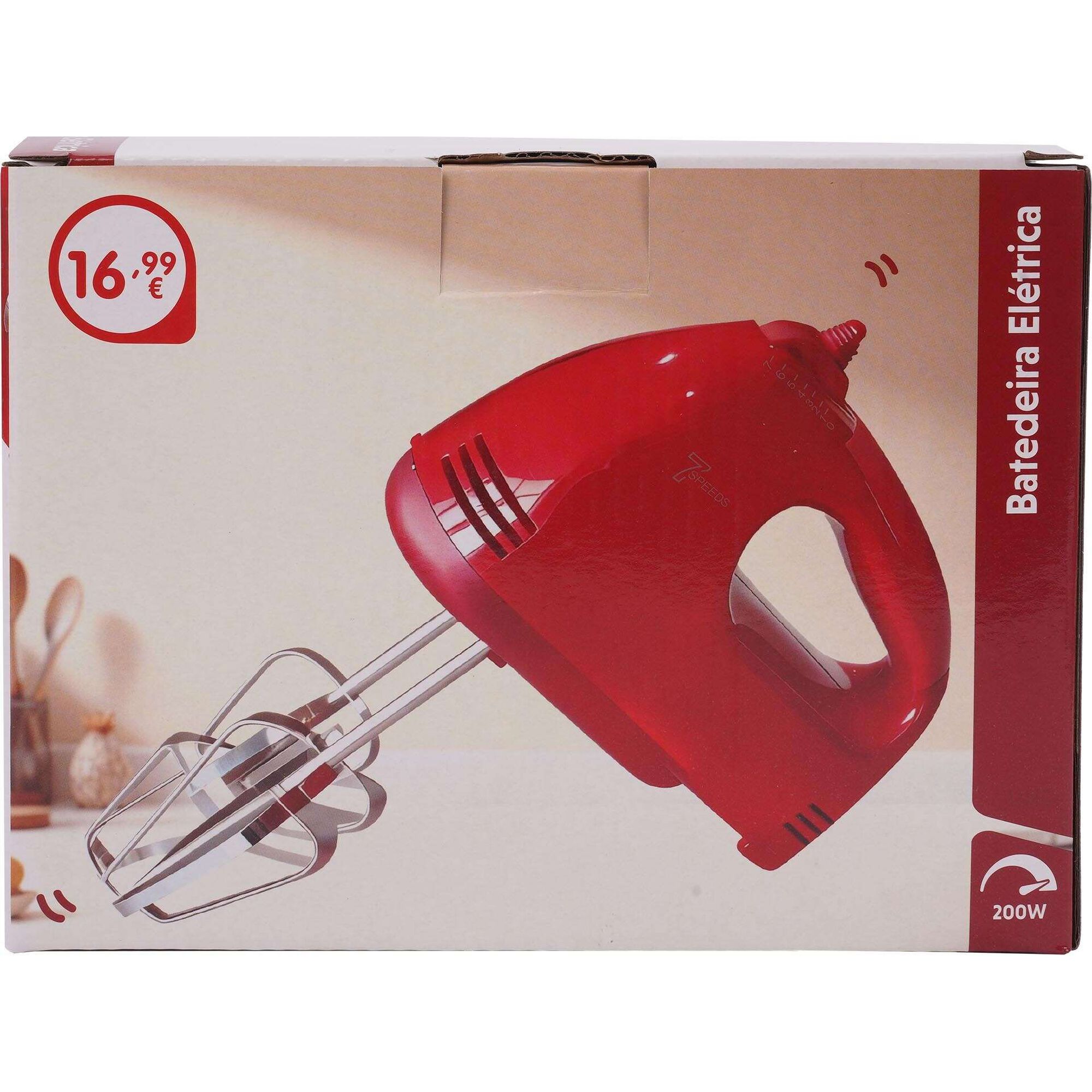 Batedeira El&eacute;trica Vermelha 200W 220-240 Bazar&atilde;o