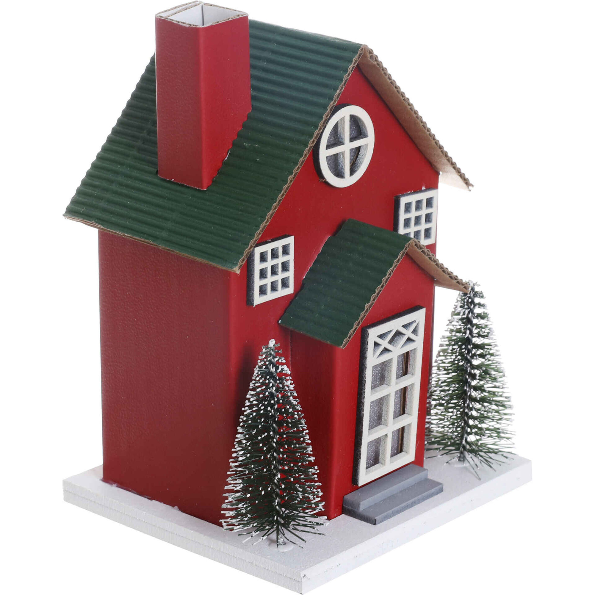 Casinha Vermelha 14cm com Luz