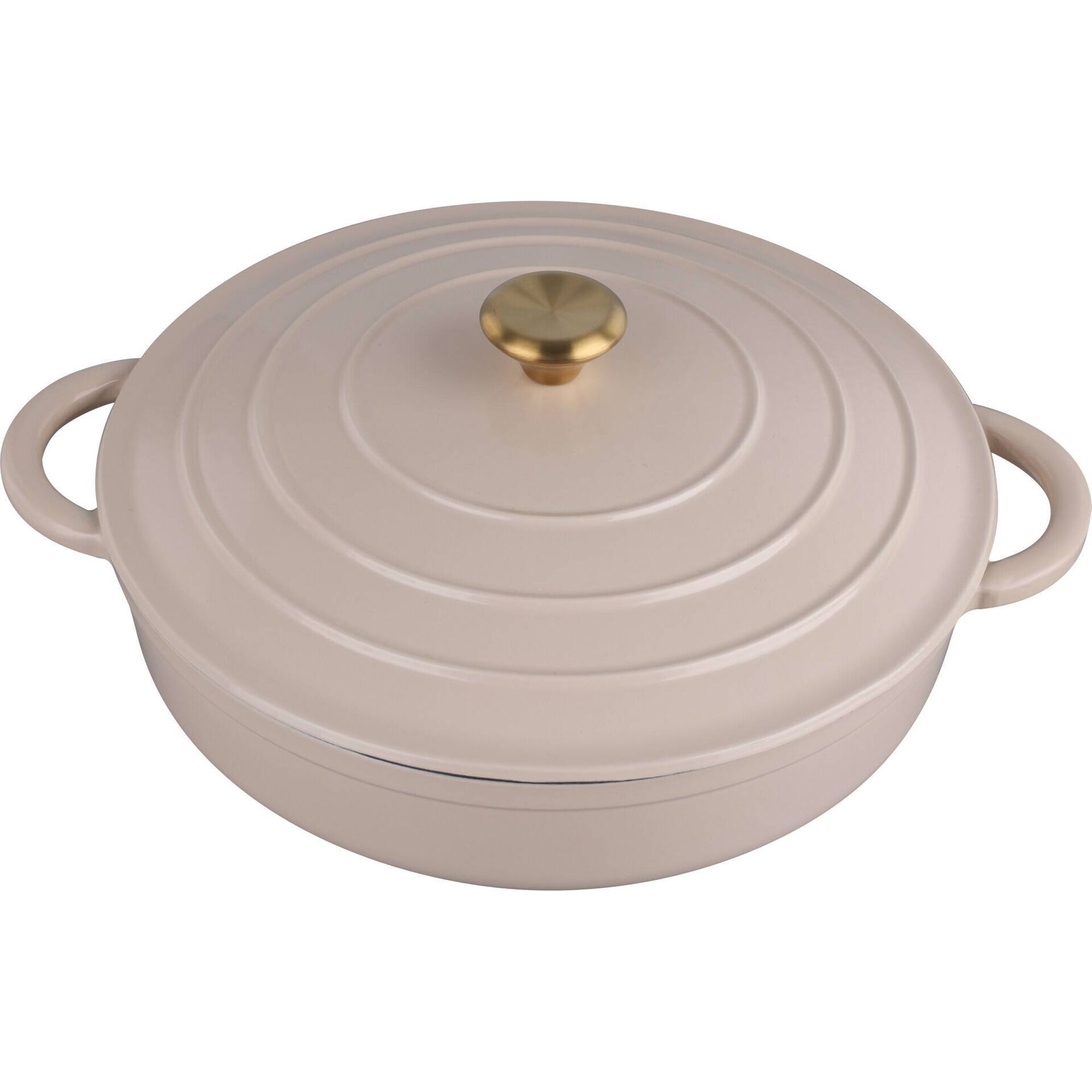Ca&ccedil;arola Baixa Ferro Fundido 3,3L Creme Kasa