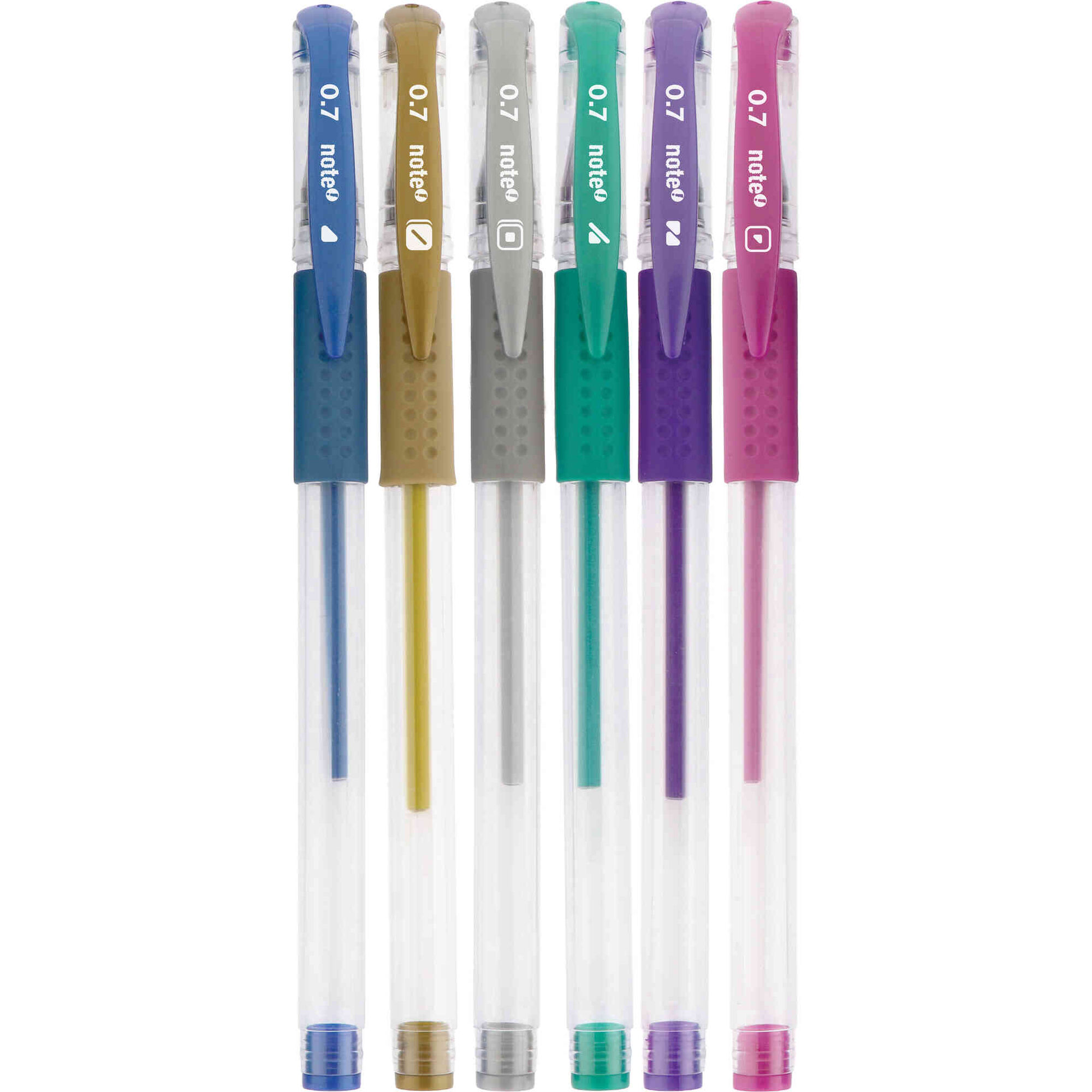 Conjunto 6 Canetas de Tinta Gel Met&aacute;licas Note!