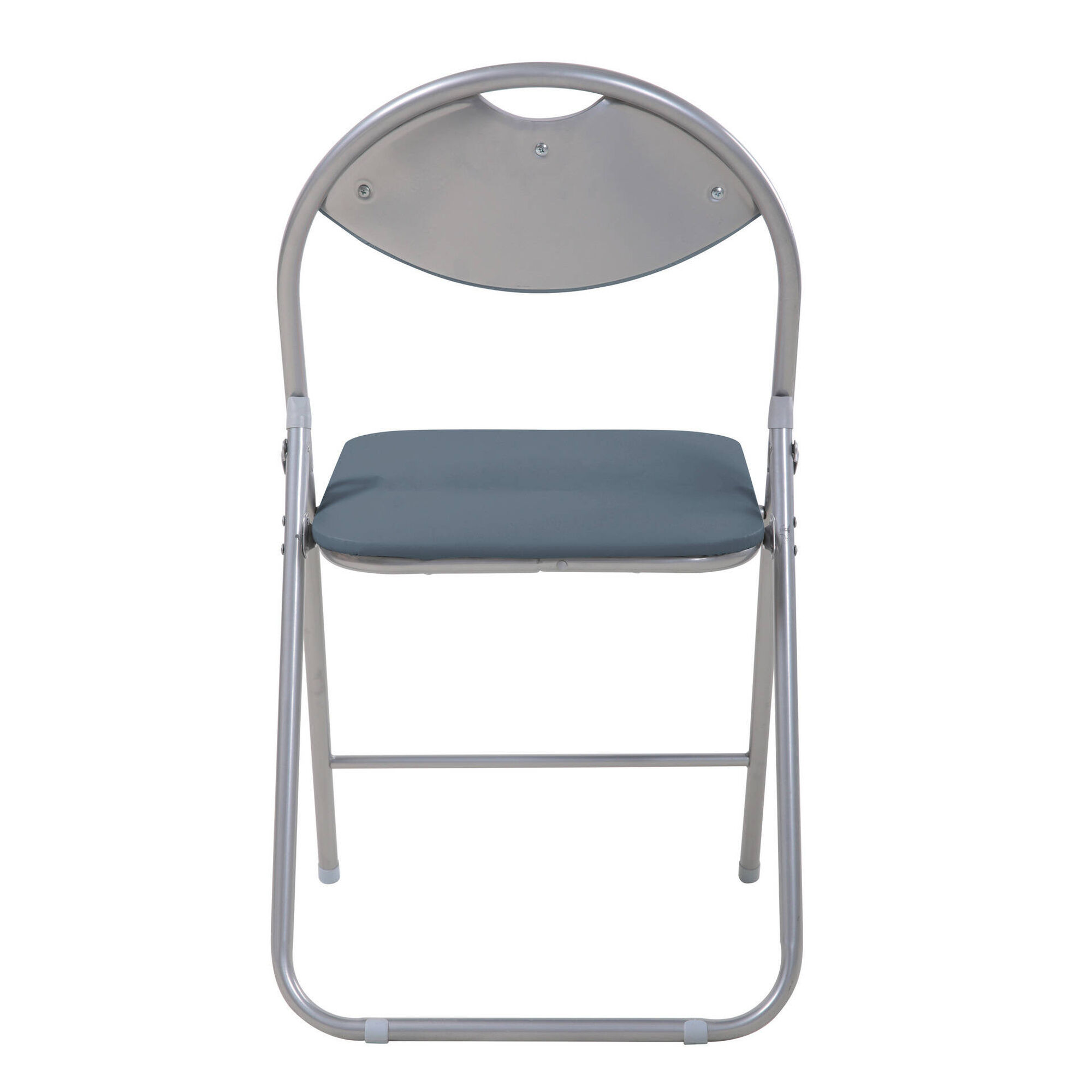 Cadeira Dobrável Almofadada Cinza