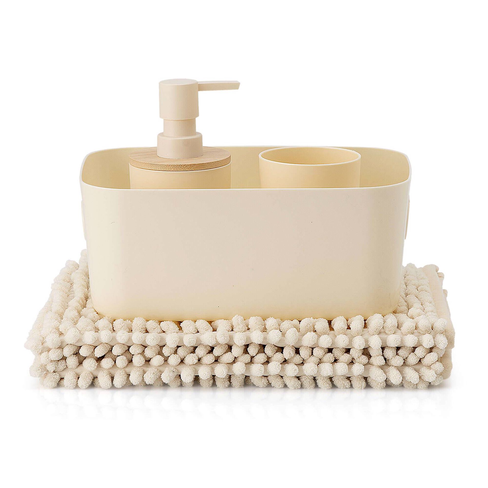 Conjunto 4 Acessórios Banho Bege