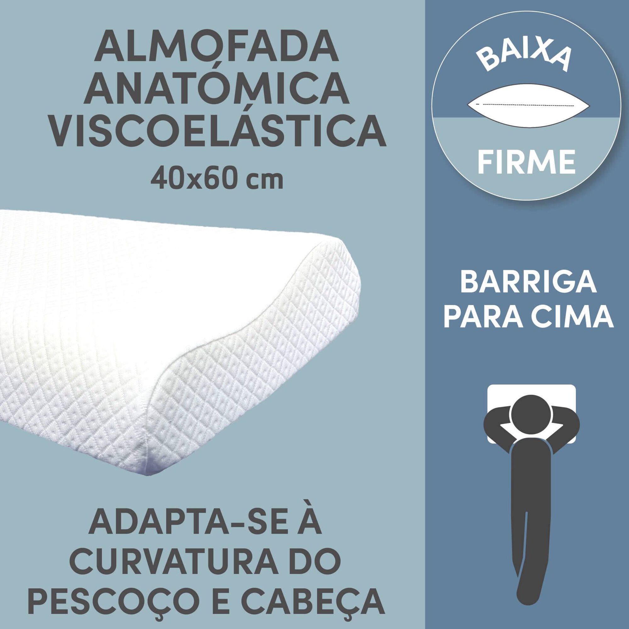Almofada Memória Viscoelástica Anatómica 40x60cm