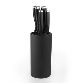 Conjunto 5 Facas com Suporte Preto Conjunto 5 Facas com Suporte Preto