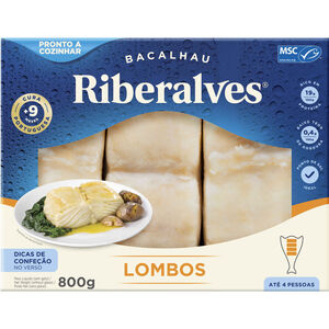 Lombos de Bacalhau 9 Meses de Cura MSC Ultracongelado Riberalves