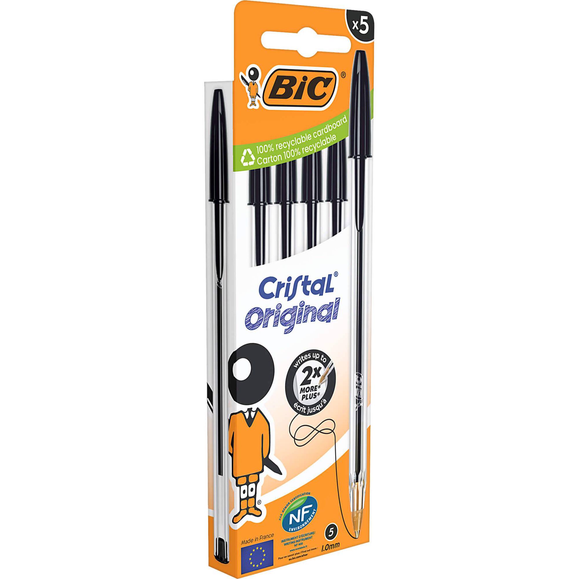 Esferogr&aacute;fica Cristal de Tinta Preta Bic