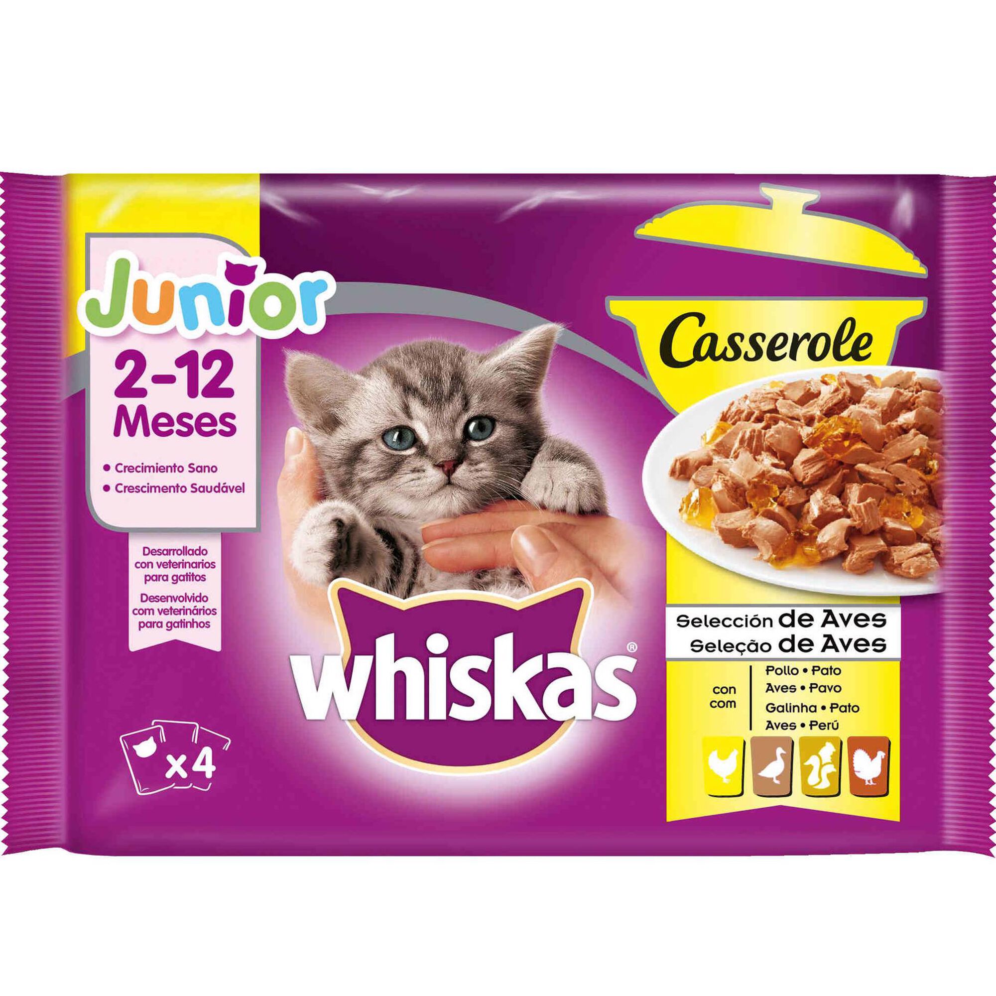Comida Húmida para Gato Júnior Aves Saquetas Comida Húmida para Gato Júnior Aves Saquetas
