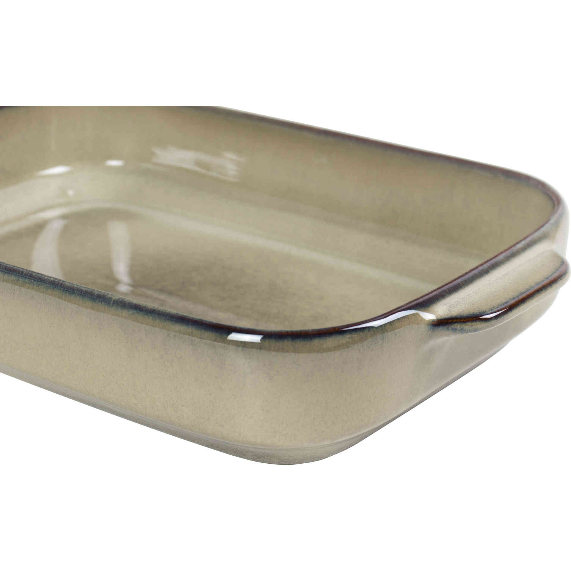 Assadeira Retangular Reativo 34x21cm Castanha Kasa