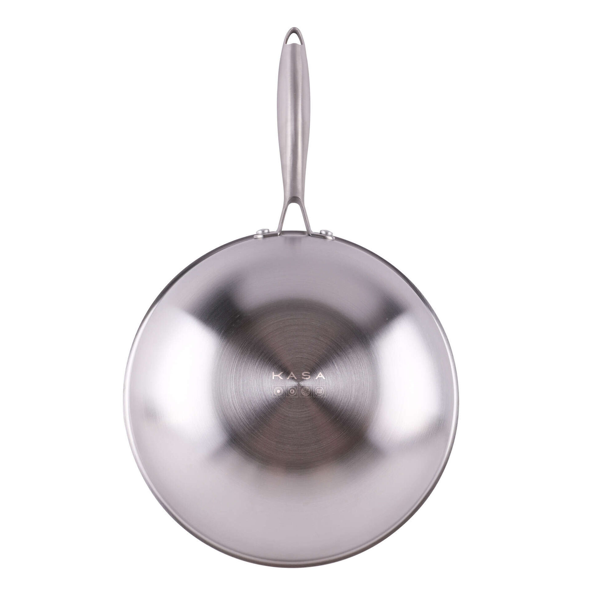 Wok Antiaderente Aço Inoxidável 28cm Multilayer