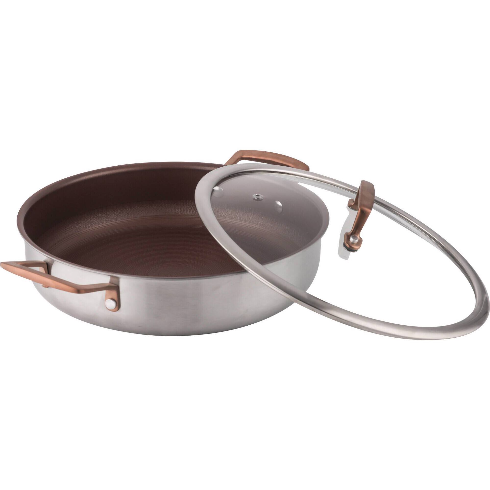 Caçarola Baixa Aço Inoxidável 28cm Camada Tripla