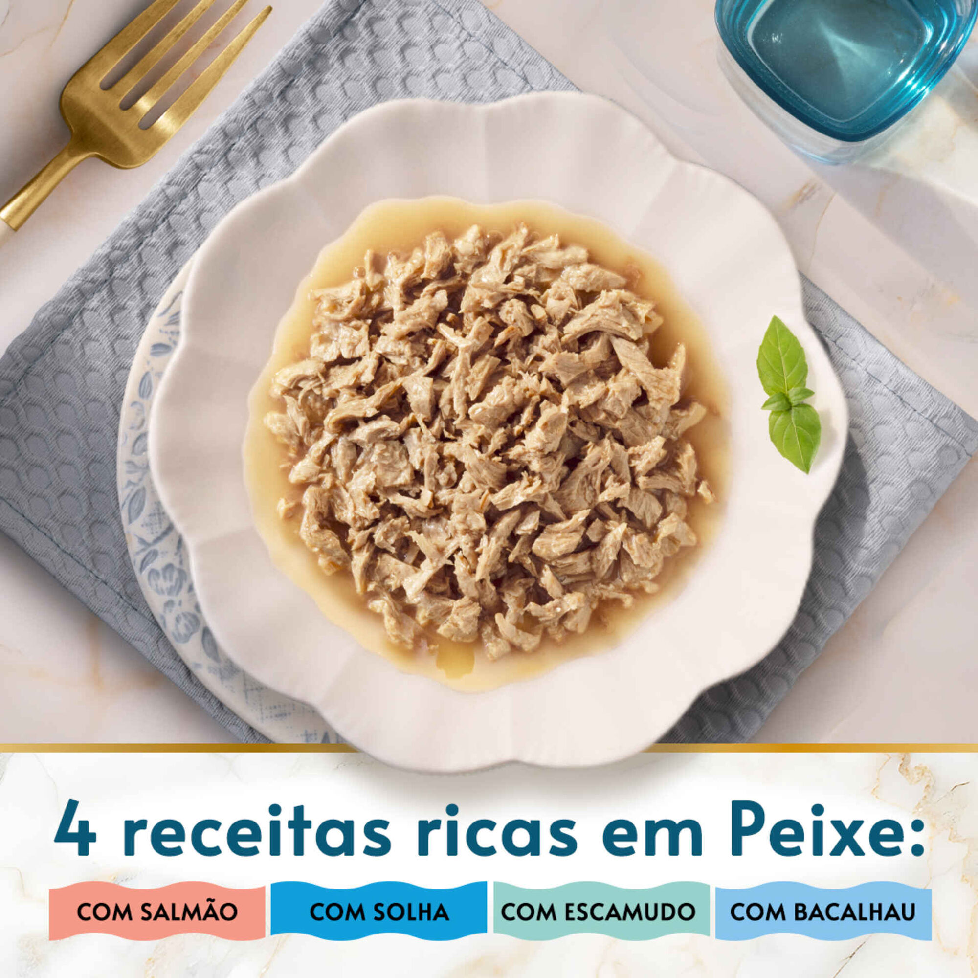 Comida H&uacute;mida para Gato Adulto Peda&ccedil;os do Oceano Purina Gourmet Perle
