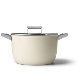 Caçarola Alta Antiaderente Alumínio 26cm Asas e Tampa Creme Caçarola Alta Antiaderente Alumínio 26cm Asas e Tampa Creme