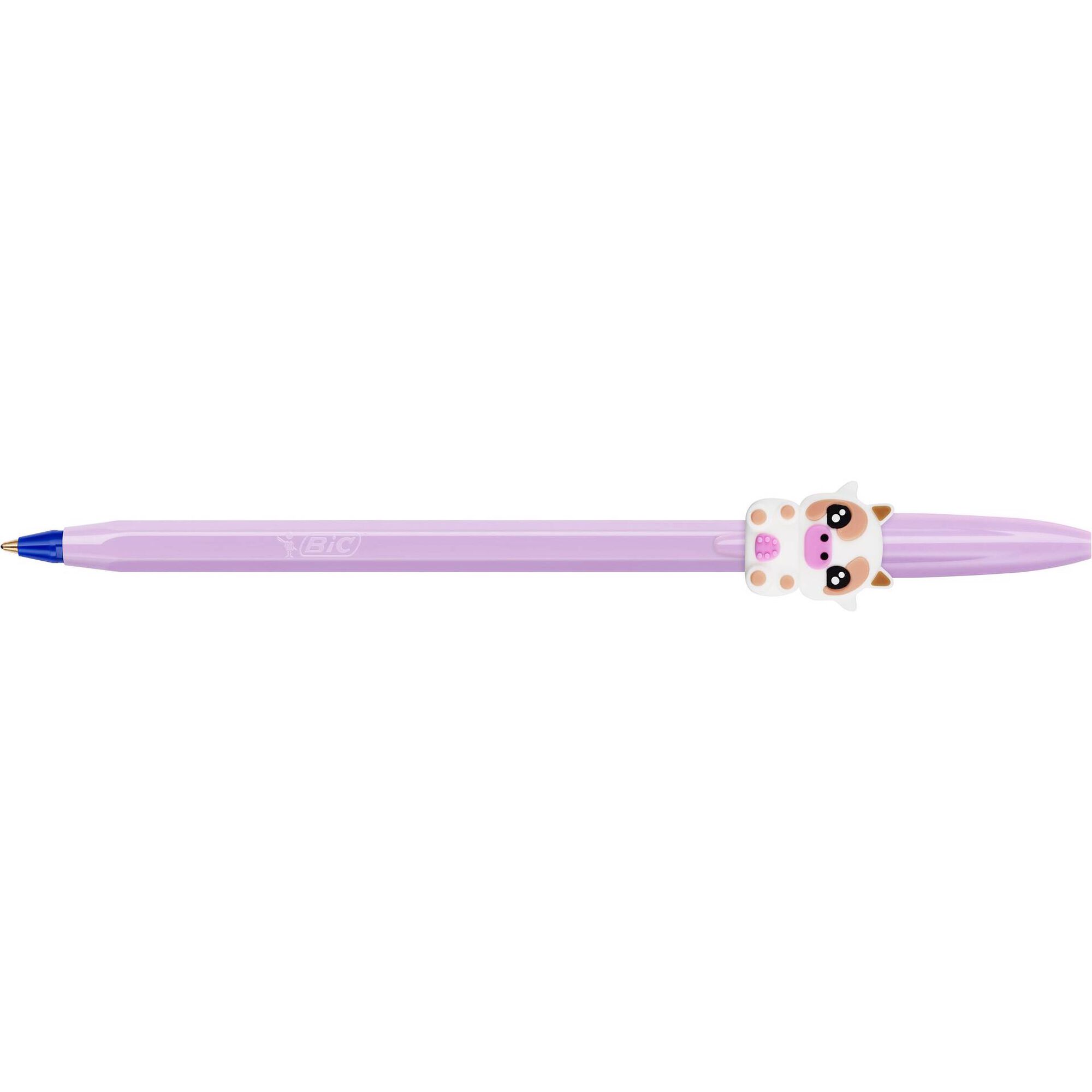 Esferogr&aacute;fica Cristal Figurine Vaca e Unic&oacute;rnio Bic