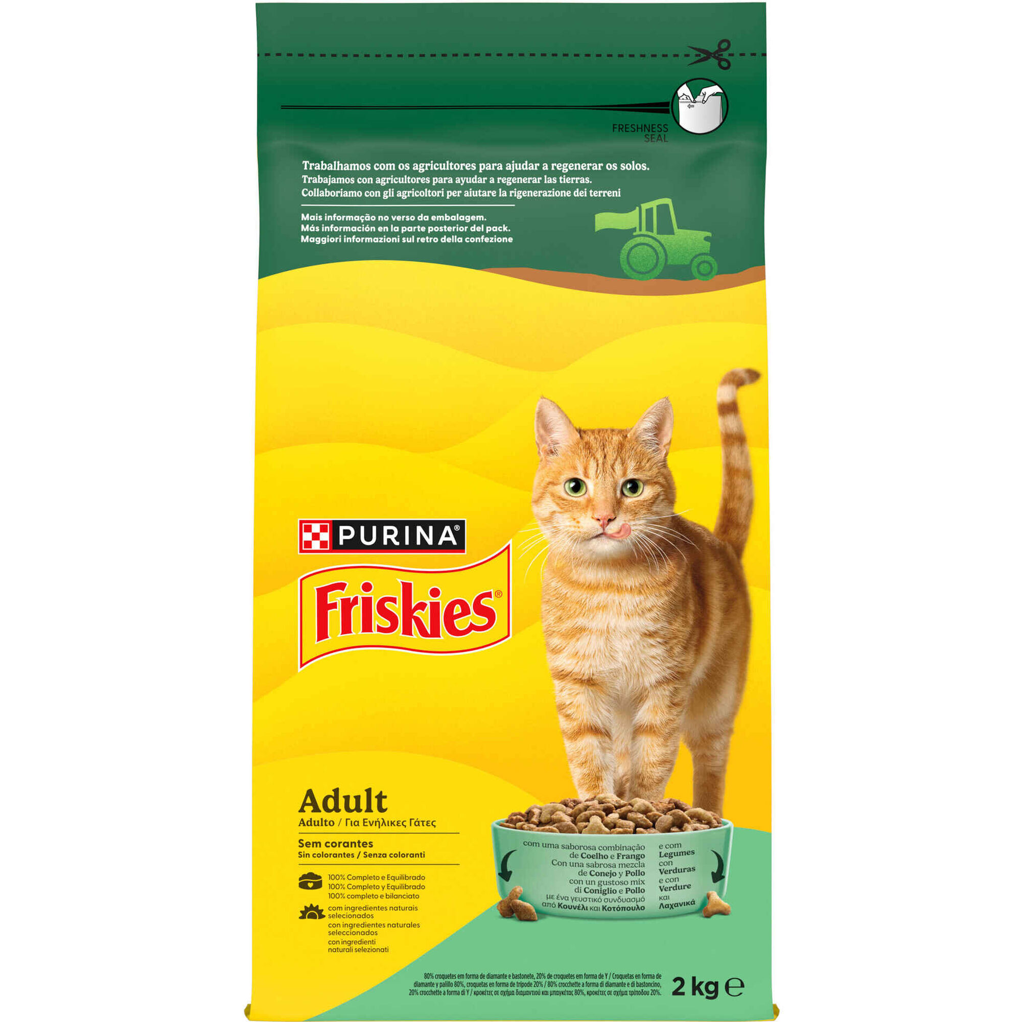 Ra&ccedil;&atilde;o para Gato Adulto Coelho, Frango e Legumes Purina Friskies