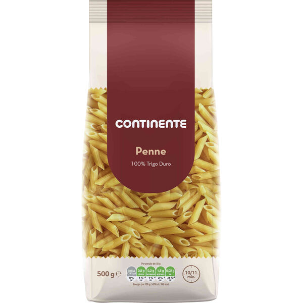Massa Penne 100% Trigo Duro Continente