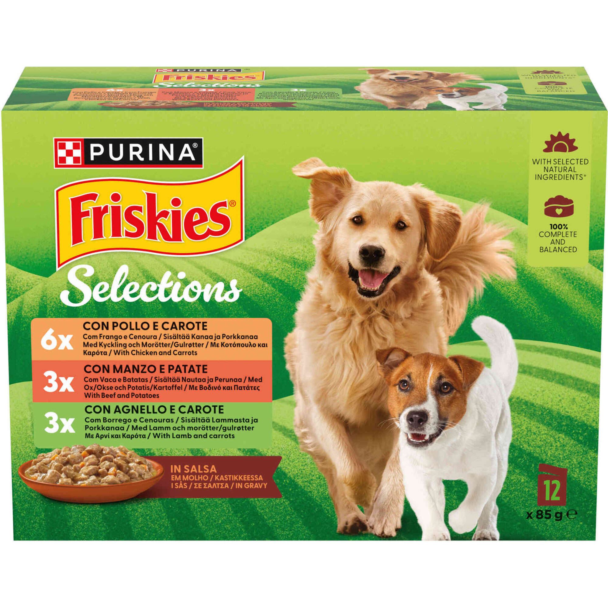 Comida H&uacute;mida para C&atilde;o Adulto Carnes em Molho Purina Friskies