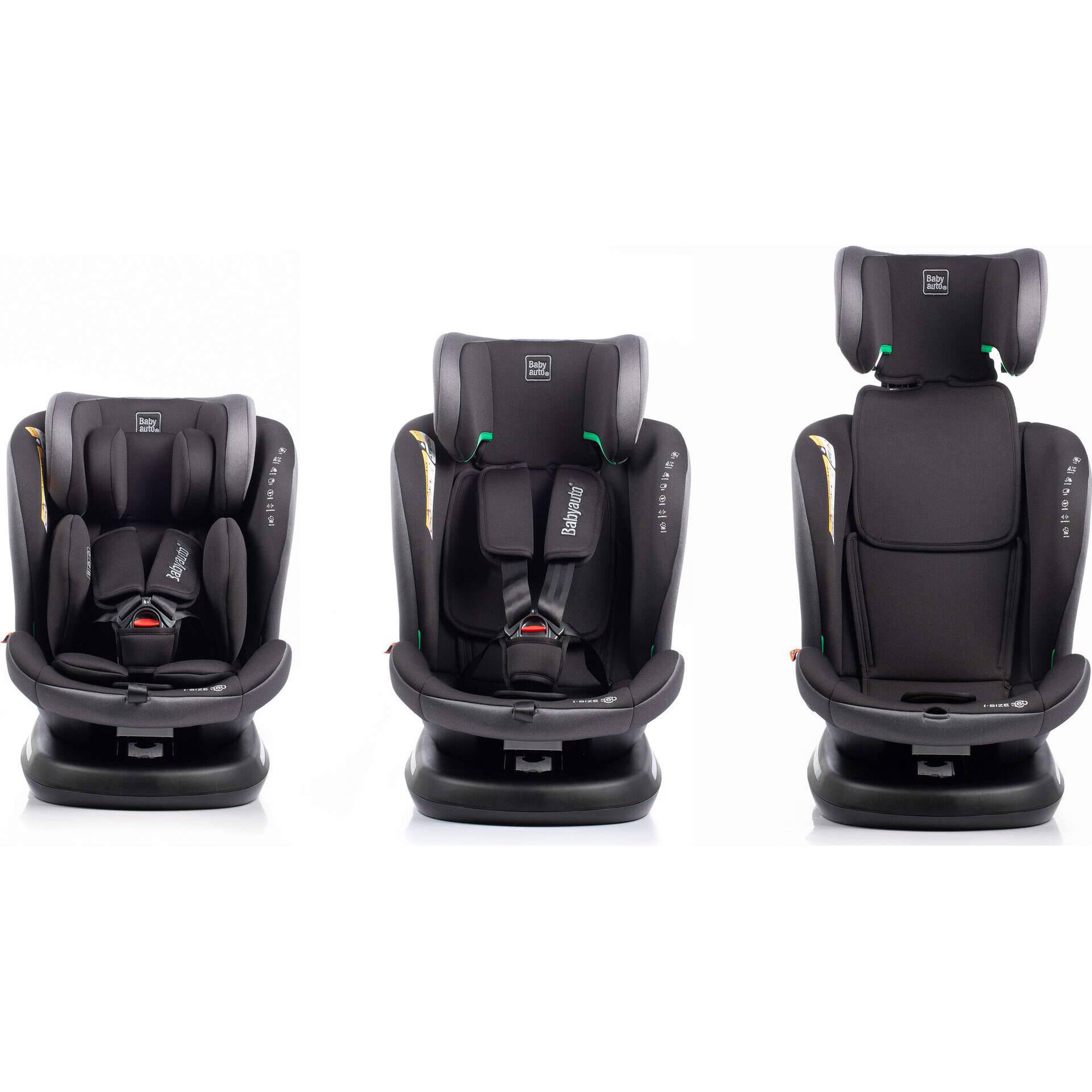 Cadeira Auto I-Size 40-150cm Isofix Rotativa Rodia Fix Cinza Escuro Babyauto