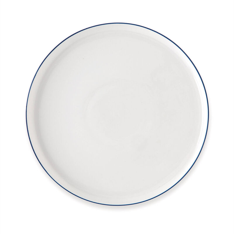 Pratos Rasos 27cm Brancos Barra Azul Oslo Alentejo Kasa