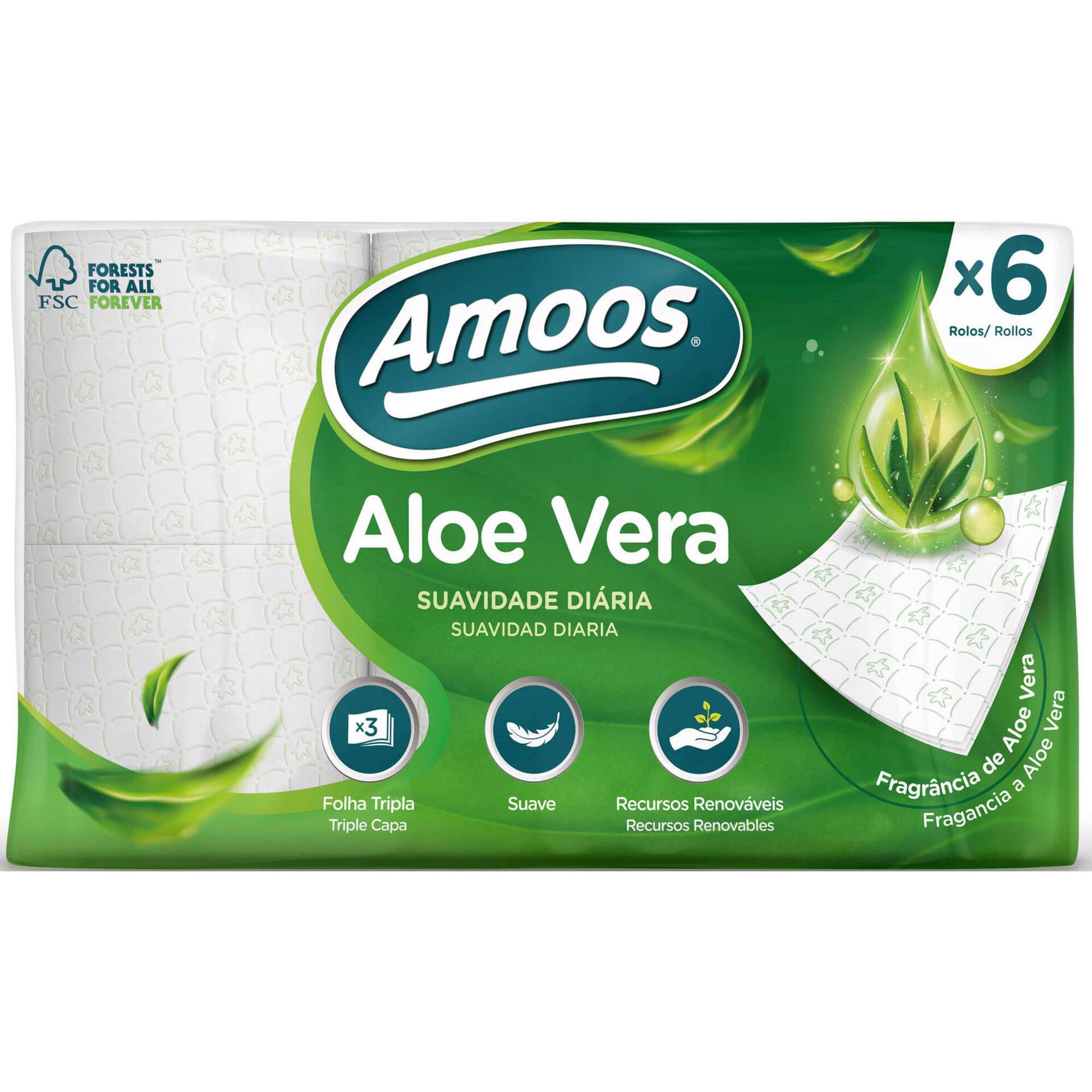 Papel Higiénico 3 Folhas Aloe Vera
