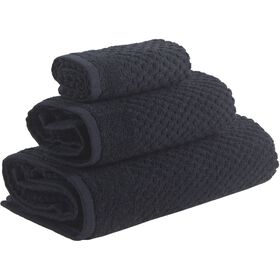 Conjunto 3 Toalhas Popcorn Preto Kasa