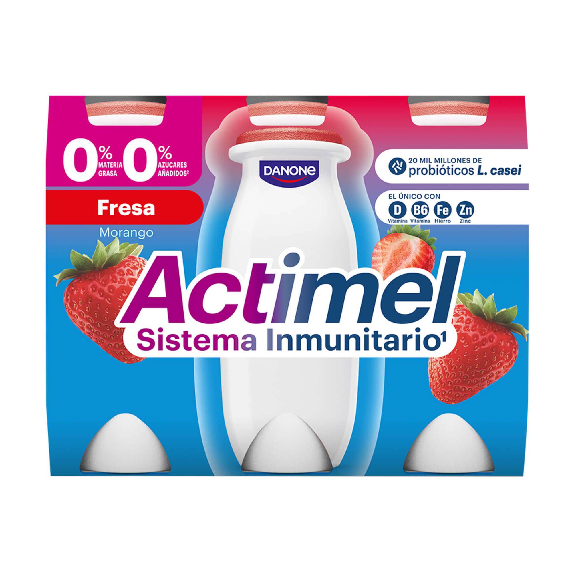 Iogurte Líquido Magro Defesas Morango