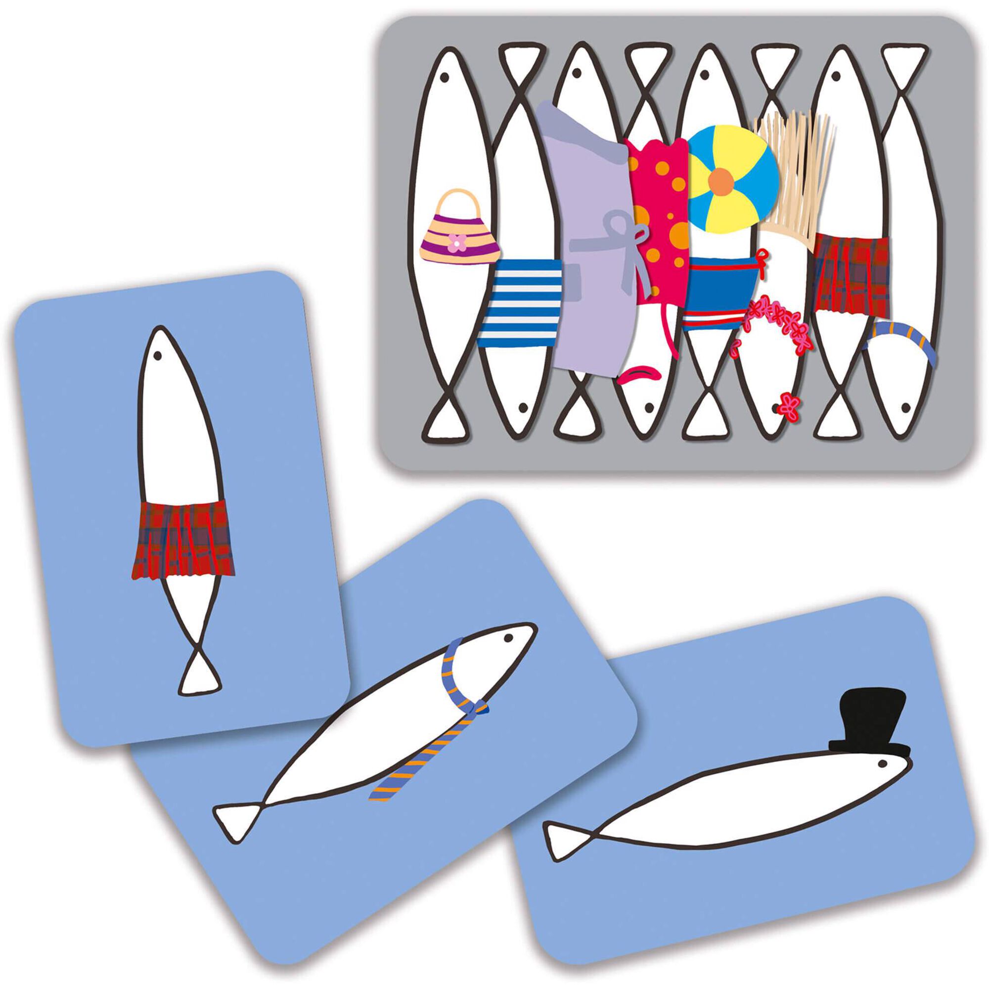 Djeco - Jogo de Cartas de Observa&ccedil;&atilde;o e Mem&oacute;ria Sardines