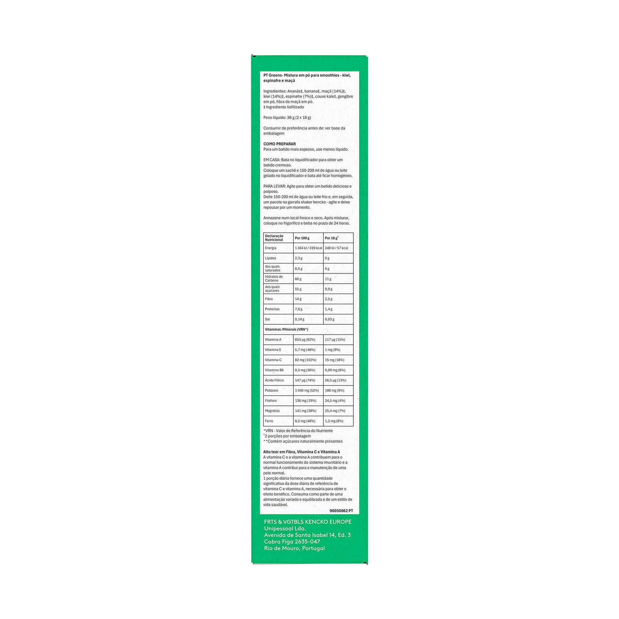 Batido em Saquetas Superfood Greens Kencko