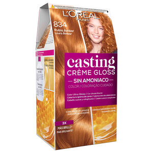 Coloração Tom sobre Tom Louro Âmbar 834   L'Oréal Paris Casting Creme Gloss