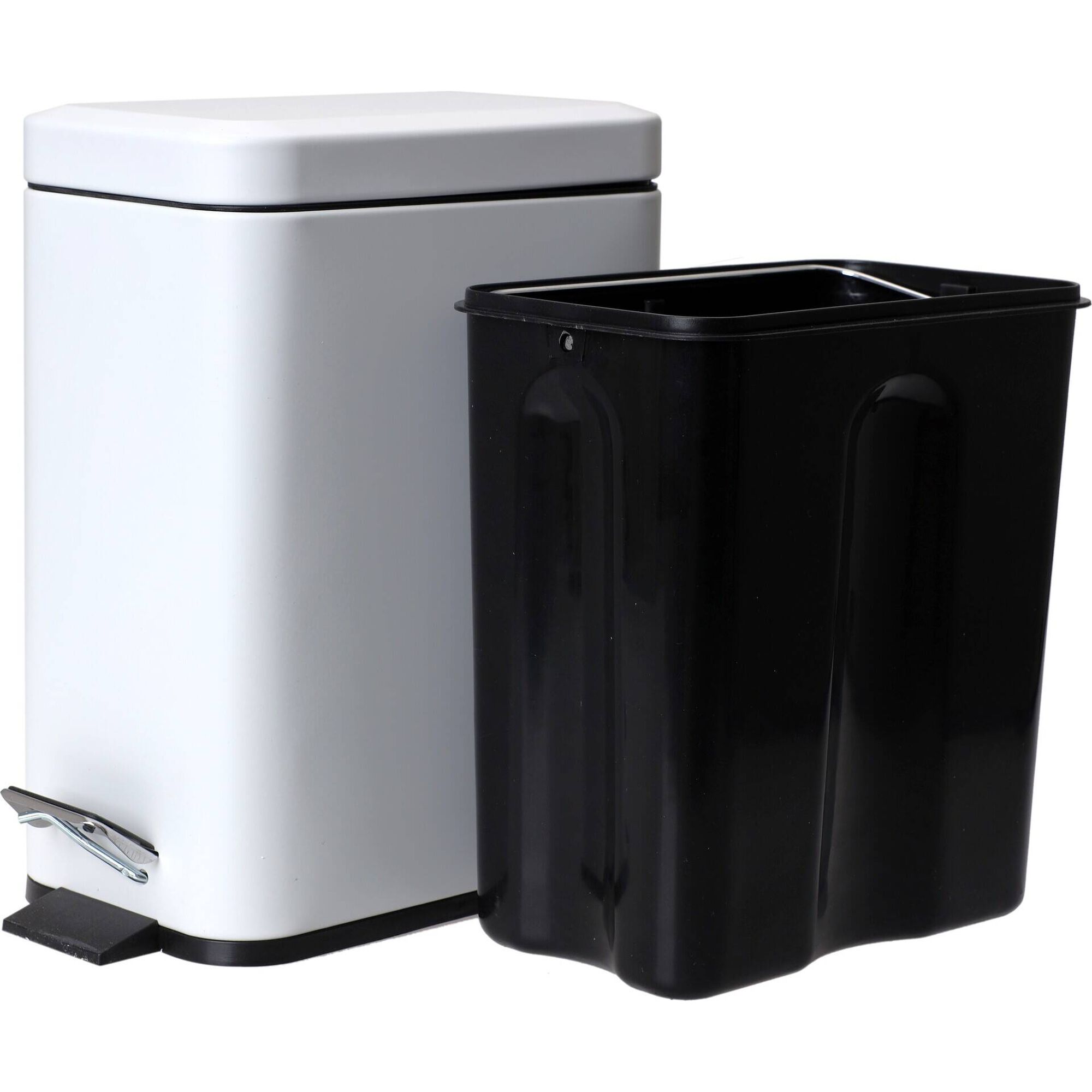 Balde WC 5l Retangular Cinza