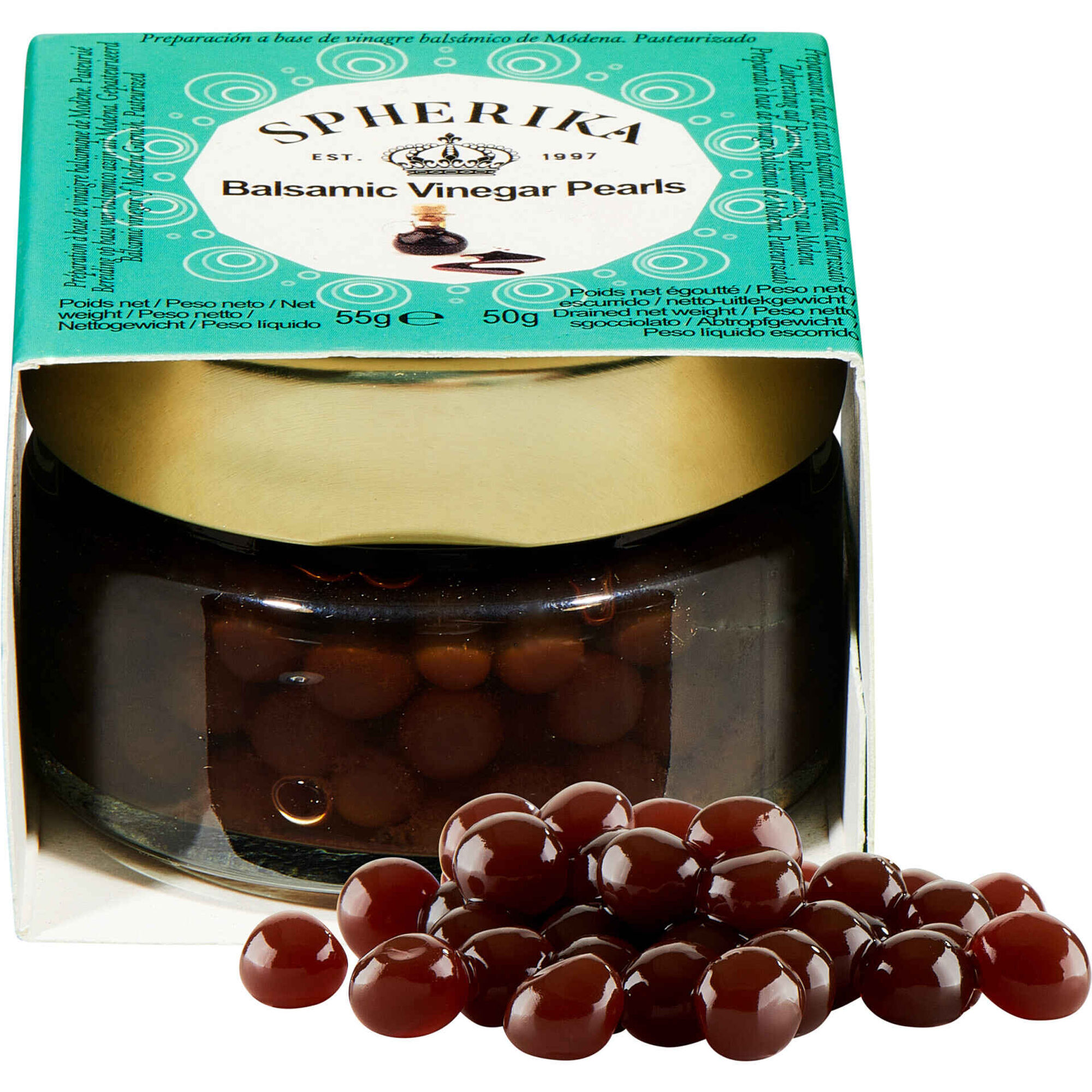 P&eacute;rolas de Vinagre Bals&acirc;mico Spherika