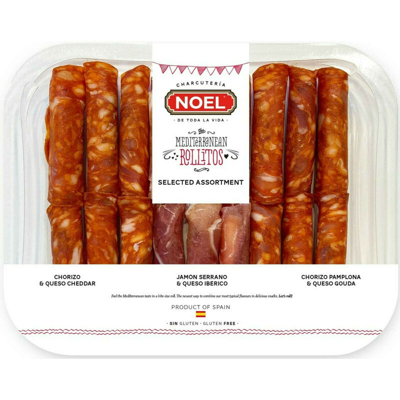 Rolitos de Charcutaria e Queijo Noel