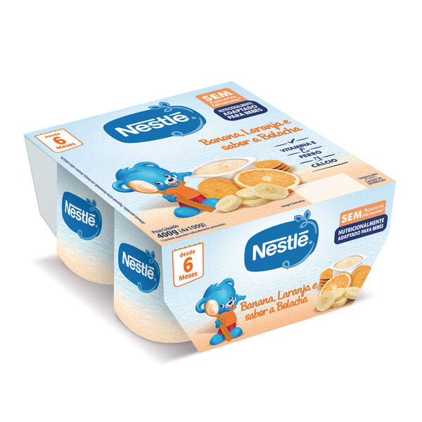 Iogurte Bebé Banana, Laranja e Bolacha +6 Meses Nestlé