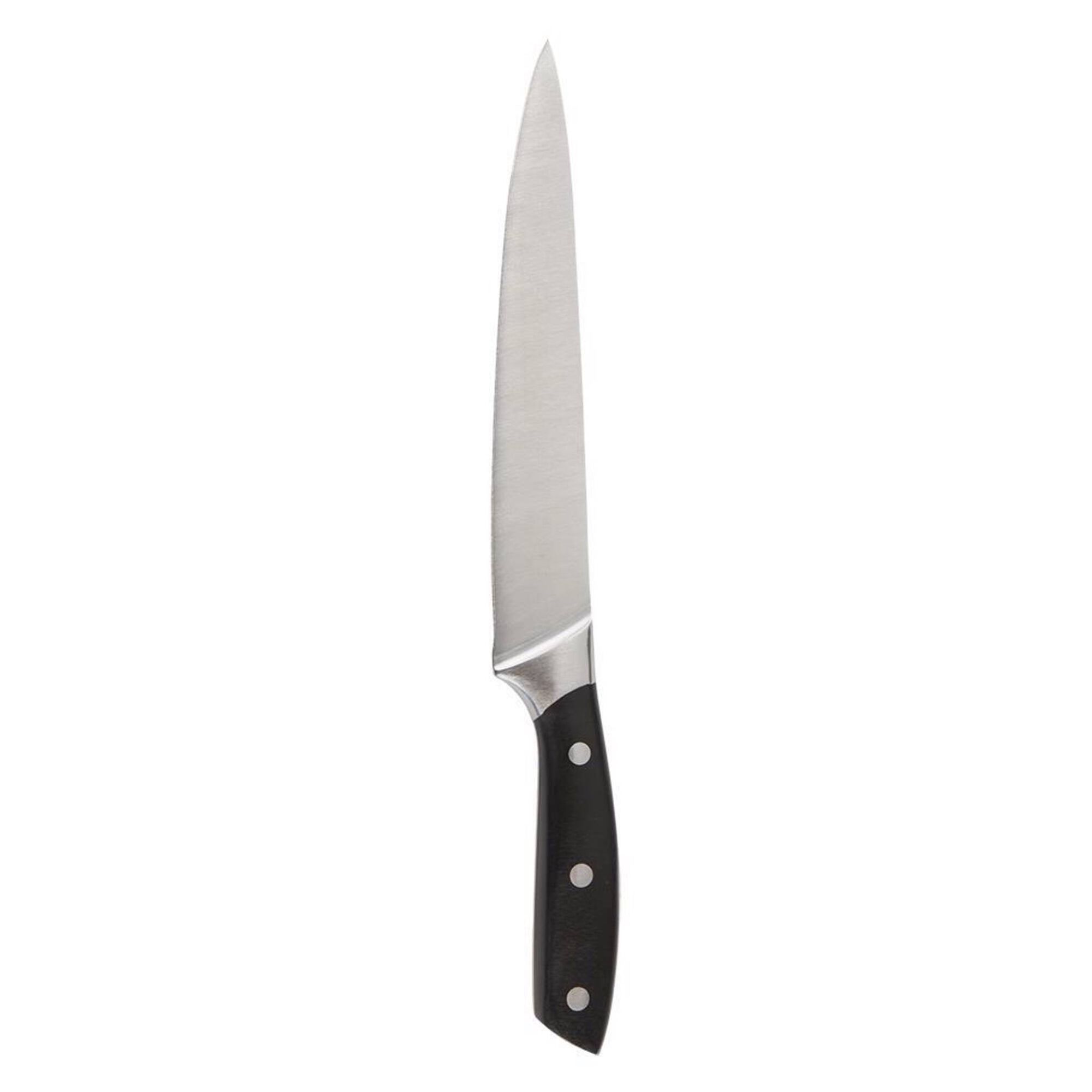 Faca Cozinha 20,5cm Cabo Plástico Preto Elite Chef