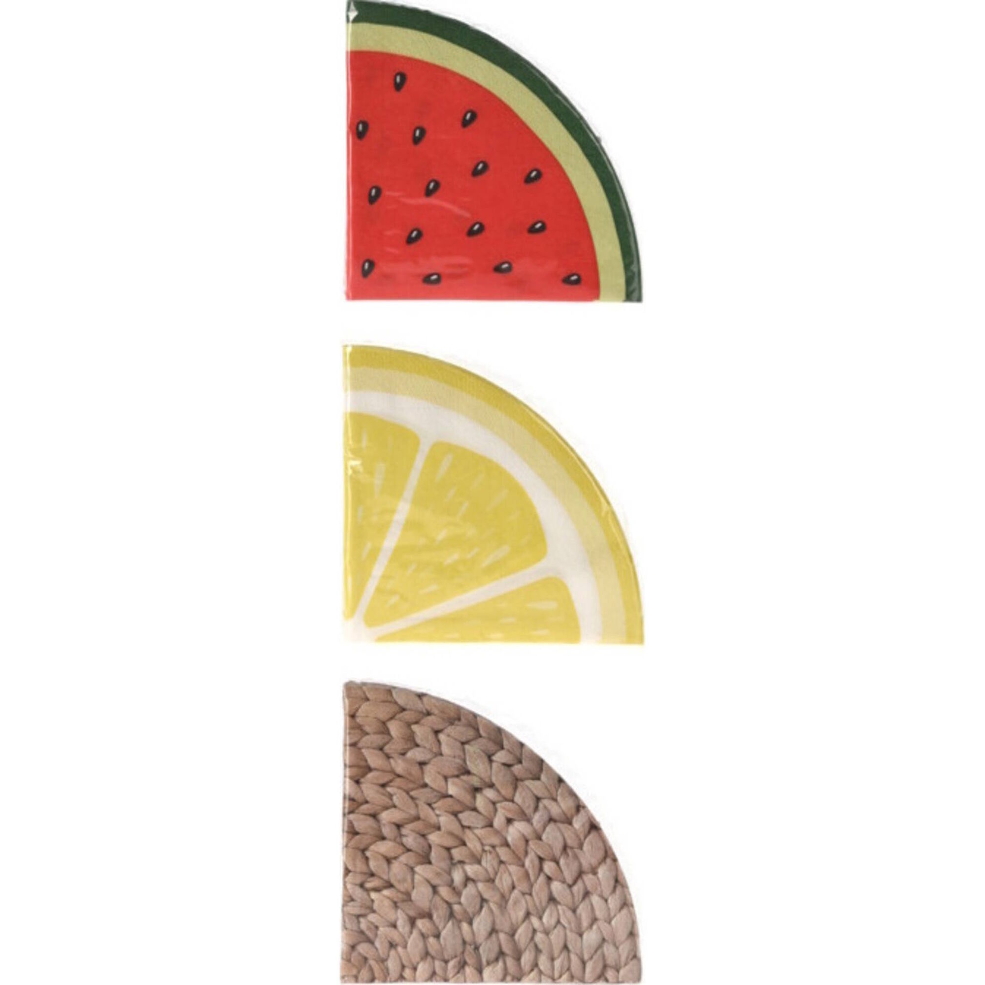 Conjunto 12 Guardanapos com Frutas